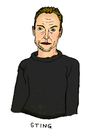Cartoon: Sting (small) by Pascal Kirchmair tagged band,singer,sänger,pop,songwriter,gordon,sumner,the,police,sting,karikatur,caricature