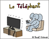 Cartoon: Telephant (small) by Pascal Kirchmair tagged telefant,telephant,telefante,cartoon,vignetta,karikatur,caricature,dessin,humour,humor,dibujo,desenho,disegno,zeichnung