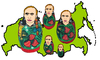 Cartoon: Wladimir Wladimirowitsch Putin (small) by Pascal Kirchmair tagged landkarte,russland,putin,wladimir,vladimir,russia,matrjoschka
