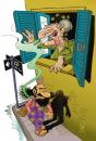 Cartoon: marijuana (small) by pali diaz tagged hippie vieja