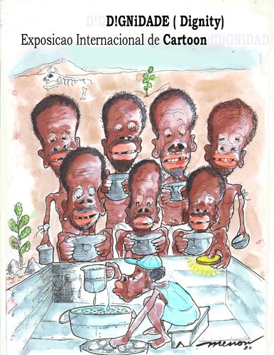 Cartoon: Dignity In Adversity... (medium) by kar2nist tagged calamities,national,draughts,severe,tragedies,human,ethiopia,dignity