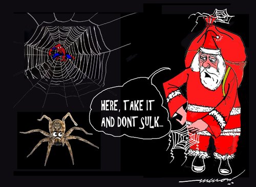 Cartoon: take over (medium) by kar2nist tagged web,spider,spiderman