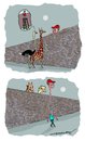 Cartoon: A Looooong affair (small) by kar2nist tagged long,giraffe,ostrich,man,neck