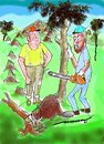 Cartoon: Beaverly Hills (small) by kar2nist tagged beaver,chainsaw,echo,friendly,environment,trees,felling