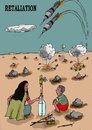 Cartoon: Retaliation (small) by kar2nist tagged warfare,europe,rockets,childhood