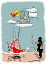Cartoon: Santas Gesture (small) by kar2nist tagged xmas,santa,peace