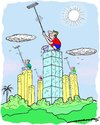 Cartoon: skyscrapers (small) by kar2nist tagged skyscrapers,dubai,burjkhalipha,building