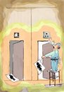 Cartoon: Toilet Electrification (small) by kar2nist tagged toilet,painting,electrician,painter,mens,womens,loo,sign