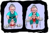 Cartoon: unsuccessful  man (small) by kar2nist tagged man,woman,weightlifting,husband,wife