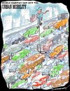 Cartoon: URBAN MOBILITY (small) by kar2nist tagged world,habitat,day,pollution,riding,traffic,jams,cycling