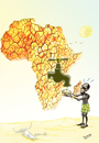 Cartoon: secheresse en afrique (small) by Majdoub Abdelwaheb tagged afrique