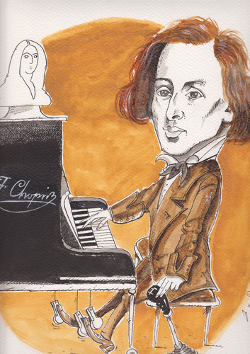 Cartoon: chopin (medium) by axinte tagged axi