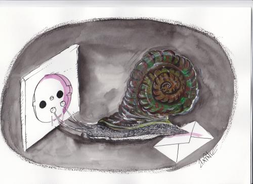 Cartoon: snail2 (medium) by axinte tagged axi