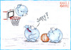Cartoon: Kugelmonster Basketball (small) by Volker Lüthje tagged kugelmonster basketball