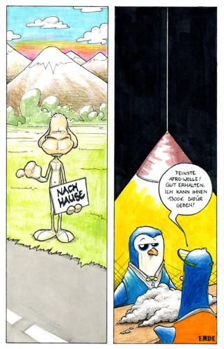 Cartoon: Schafro auf Reisen - S. 4 von 4 (medium) by Bülow tagged schaf,sheep,home