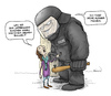 Cartoon: Farbfrage (small) by Bülow tagged polizei,polizist,demo,krawall,knüppel,prügel,ausschreitung,schwarz