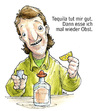 Cartoon: Harald Gusche - Tequila (small) by Bülow tagged alkohol,schnaps,tequila,obst,ernährung,gesundheit,vitamine