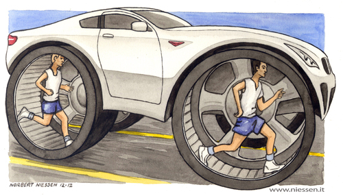 Cartoon: X-human (medium) by Niessen tagged cars,ecology