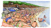 Cartoon: Carnaio (small) by Niessen tagged italy summer sea meat fat people beach crowd italien sommer fleisch strand fett voll italia spiaggia carne estate grasso