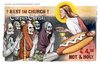 Cartoon: Corpus Christi (small) by Niessen tagged religiöse,bischof,priester,homosexuelle,unrein,tunika,beten