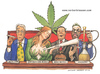 Cartoon: Legalize (small) by Niessen tagged marihuana giovannardi maria elena boschi matteo renzi angelino alfano canna fumare drogarsi parlamento