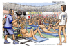 Cartoon: male nightmare (small) by Niessen tagged donne,stadio,sport,prestazioni,vincitore,women,stadium,performance,winner,frauen,leistung,gewinner
