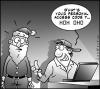 Cartoon: Access code (small) by Carayboo tagged access,code,santa,xmas,computer,pc,bank,network,digital,holiday
