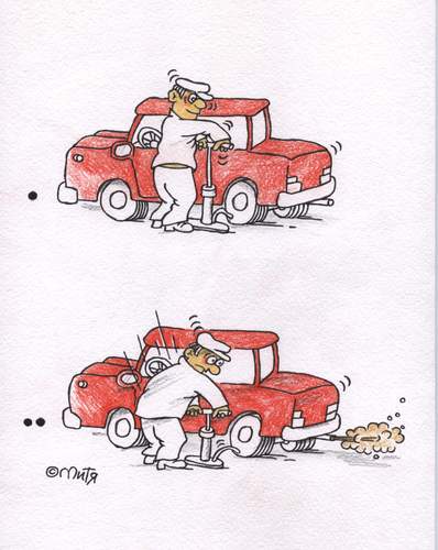 Cartoon: car (medium) by mitya_kononov tagged mityacartoon