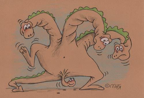 Cartoon: dragon (medium) by mitya_kononov tagged humour