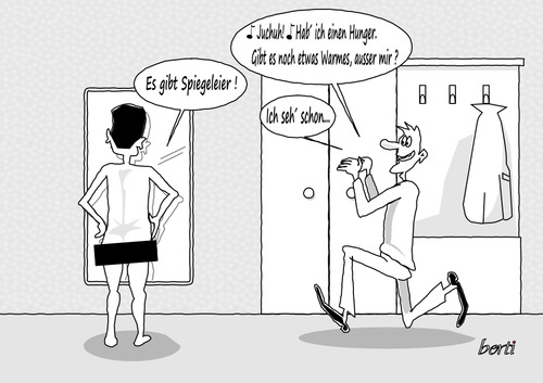 Cartoon: Spiegeleier (medium) by berti tagged inkscape,egg,sunnysideup,gay,wordplay,schwul,warm,essen,spiegelei,wortspiel