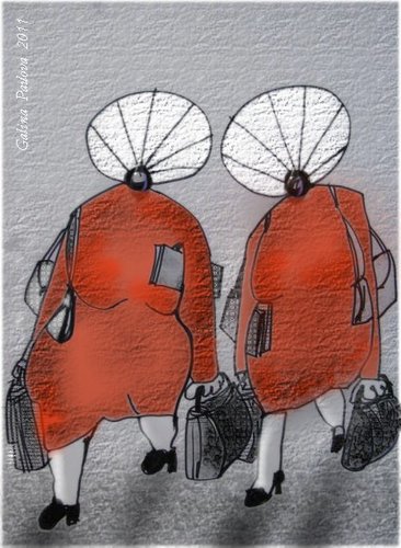 Cartoon: Halo of Women (medium) by galina_pavlova tagged women
