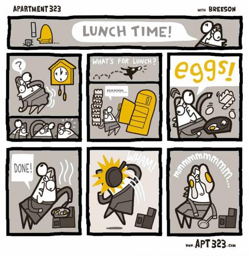Cartoon: Lunch Time! (medium) by breeson tagged humour,funny,animation,jokes,2d,flash,webcomic,cartoon,apt323