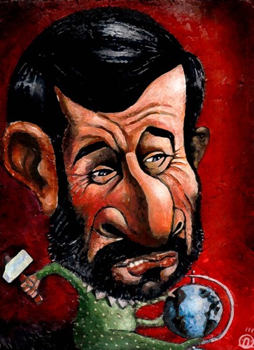 Cartoon: Ahmadinejad (medium) by drljevicdarko tagged ahmadinejad