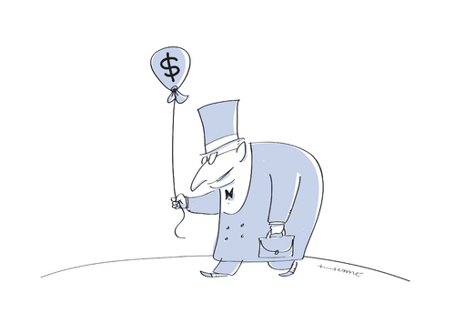 Cartoon: Balloon Financial (medium) by Herme tagged banks,banker,money