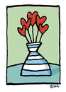 Cartoon: Alles Liebe für Dich! (small) by BiSch tagged valentinstag vase herz liebe st valentin love heart