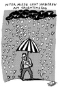 Cartoon: Valentinstag (small) by BiSch tagged miesepeter,valentinstag,regen,rainy,valentines,day