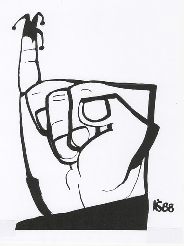 Cartoon: ABOUT HUMOR (medium) by Kestutis tagged humour,fist,fingers,kestutis,sluota