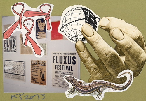 Cartoon: Fluxus festival (medium) by Kestutis tagged fluxus,art,collage,postcard,kestutis,lithuania