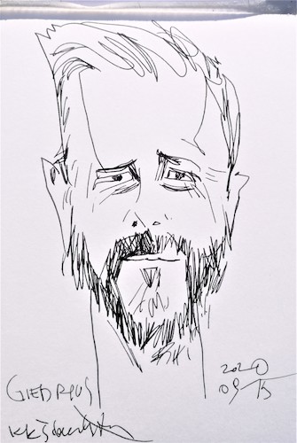 Cartoon: Giedrius Bagdonas (medium) by Kestutis tagged sketch,kestutis,lithuania