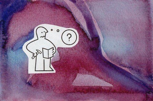 Cartoon: GOOD IDEA (medium) by Kestutis tagged good,idea,work,rest,dada,collage,comic,postcard,art,kunst,kestutis,lithuania