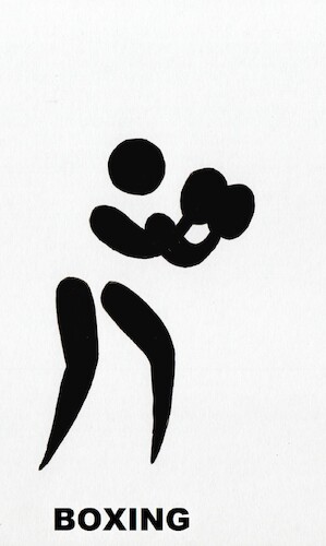 Cartoon: Interpretation of signs. Boxing (medium) by Kestutis tagged interpretation,paris,2024,sports,olympic,games,kestutis,lithuania,signs,boxing