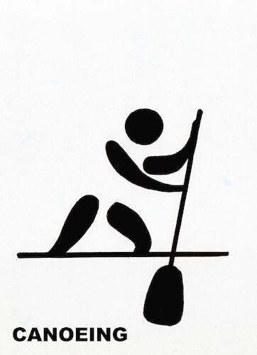 Cartoon: Interpretation of signs. Canoein (medium) by Kestutis tagged iinterpretation,paris,2024,kestutis,lithuania,olympic,games,signs,water,sports