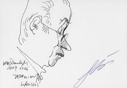 Cartoon: Jeronimas Laucius (medium) by Kestutis tagged sketch,kestutis,lithuania