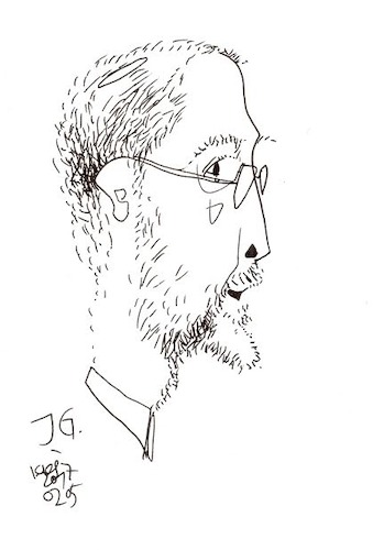 Cartoon: Jurgis Gimberis (medium) by Kestutis tagged artist,writer,caricature,kestutis,lithuania
