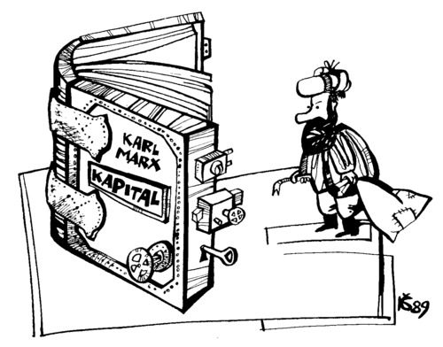 Cartoon: KAPITAL (medium) by Kestutis tagged book,lithuania,siaulytis,kestutis,kapital,marx,karl,capital