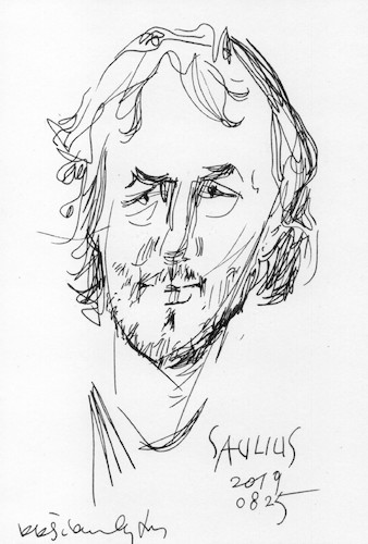 Cartoon: Saulius Rudzikas (medium) by Kestutis tagged art,kunst,kestutis,lithuania,sketch