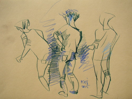 Cartoon: Sketch. Artist and model 3 (medium) by Kestutis tagged kestutis,model,and,artist,sketch,lithuania