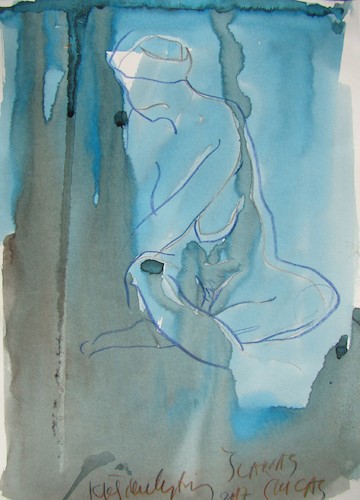 Cartoon: Sketch. Man and Woman 2 (medium) by Kestutis tagged sketch,watercolor,kestutis,lithuania,art,kunst