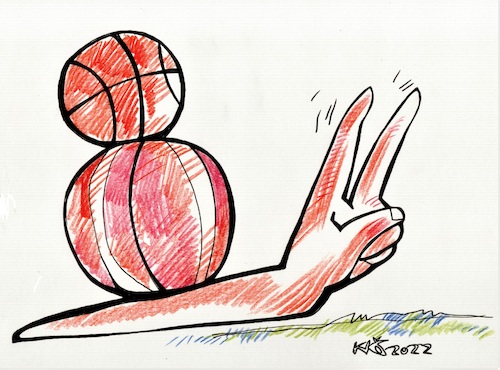 Cartoon: Slowly but surely (medium) by Kestutis tagged eurobasket,basketball,snail,kestutis,lithuania