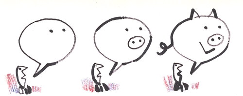 Cartoon: Speech (medium) by Kestutis tagged book,lithuania,siaulytis,kestutis,bubble,speech